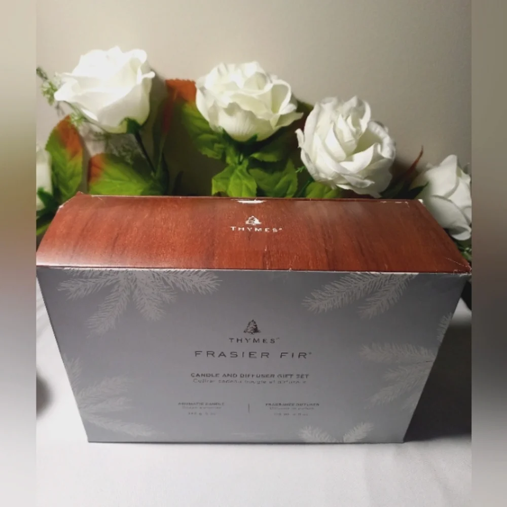 Thymes Frasier Fir Statement Candle and Diffuser Gift Set